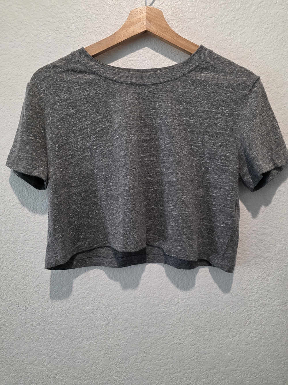 Urban Outfitters Charcoal Heather Cropped Tee